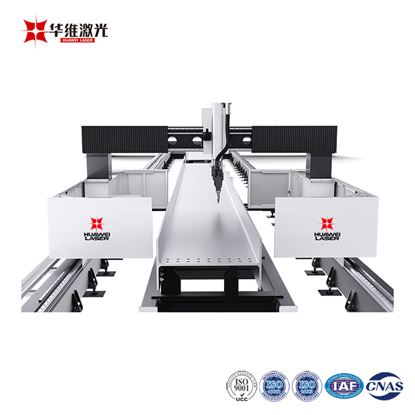 3D CNC laserový řezací stroj s H-paprskem 12000W pro zpracování kovové oceli